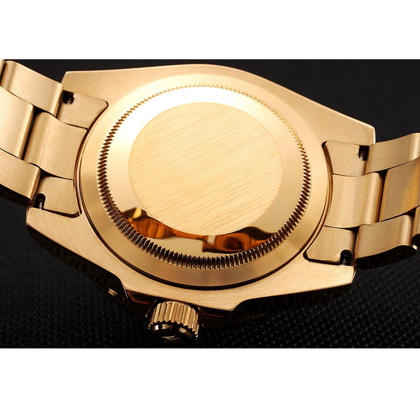 Best AAA Replica Sites II Gold Black Bezel Master Swiss Bracelet Gold Dial 1453749 GMT And Rolex Case 0711